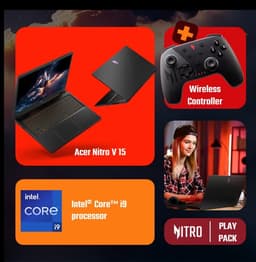 Acer Nitro V 15 ANV15-52-99R2 - Gaming Laptop - 15.6 inch - Core i9 - RTX 5050 - 16GB/512GB - inclusief Nitro Wireless Controller — thumbnail 2