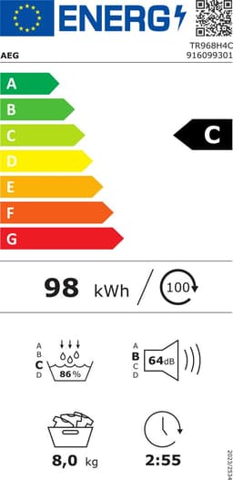 AEG Warmtepompdroger TR968H4C 8 KG — thumbnail 2