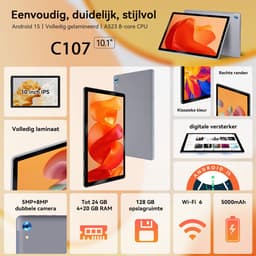 Hotlight C107 - Android 15 Tablet - 10.1 inch - 24(4+20)GB RAM/128GB ROM– 5000mAh - Grijs — thumbnail 8
