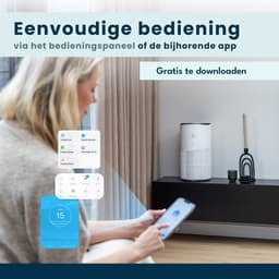 Vibrix PureFlow70 Luchtreiniger / Air Purifier – HEPA H13 + koolstoffilter – 468 m³/u – Voor kamers tot ca. 70 m² – Ionisator – App-bediening – Zeer stil met slaapstand – Luchtkwaliteitindicator — thumbnail 7