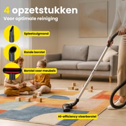 RYER - Stofzuiger met Zak - Krachtig 850W - Stil - 12m Actieradius - HEPA - Drie Mondstukken - Vacuum Cleaner - MotionPro Serie — thumbnail 2