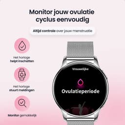 Siltcon® Auréa Smartwatch Dames & Heren - Horloge Dames - Stappenteller Horloge Dames - Hartslagmeter - Slaapmonitor - Saturatiemeter - Geschikt voor iOS/Android - AMOLED - RVS - Elke pols - Incl. 5 Bandjes — thumbnail 7