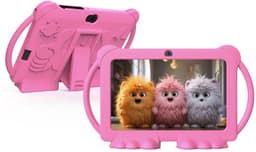 Kindertablet – Kindertablet vanaf 3 jaar – 7 inch – Android 14 – 4GB RAM + 32GB – Educatieve Kinder Tablet met Ouderlijk Toezicht – Schokbestendige Siliconen Hoes – Roze — thumbnail 4