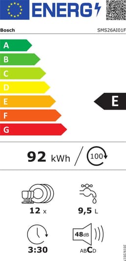 Bosch SMS26AI01F - Serie 2 - Vaatwasser - Vrijstaande vaatwasser - 60 cm - Geborsteld staal -Extra Droog: optie voor extra grondige droogresultaten — thumbnail 2