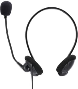 PC-Office-headset NHS-P100' met nekband, stereo, zwart — thumbnail 4