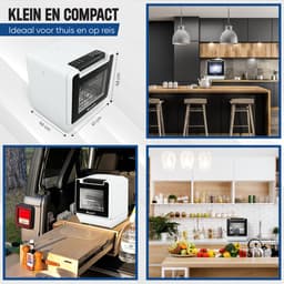 Ventux® Mini Vaatwasser Incl. App – 8 Programma’s – 2-4 couverts - Vaatwasser Vrijstaand Voor Camping - 900 Watt Afwasmachine – 42,5 x 42,8 x 45,8 cm - Wit — thumbnail 9