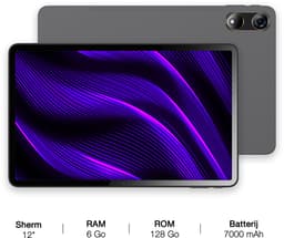 Logicom - Tablet 12 Fold - 128GB - 12 Inch - 6GB RAM - 2K Resolutie - Octa Core - Wifi - Android 15 - Inclusief Beschermhoes - Grijs — thumbnail 2