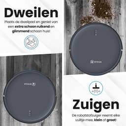 STEGA® RC1400 Robotstofzuiger Met Laadstation - Met Dweilfunctie - Huisdieren - Met App - 180 minuten — thumbnail 2