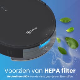 STEGA® RC1400 Robotstofzuiger Met Laadstation - Met Dweilfunctie - Huisdieren - Met App - 180 minuten — thumbnail 9