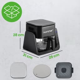 NutriChef 3,8 Liter Airfryer & Grill – 7-in-1 Voorgeprogrammeerde Kookstanden – Transparante Glazen Frituurkom – Zwart — thumbnail 5