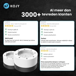 KOJY Wasmachine dempers - Wasmachine Verhoger - Stapelbaar - geschikt voor wasmachine en wasdroger - wit/zwart — thumbnail 11