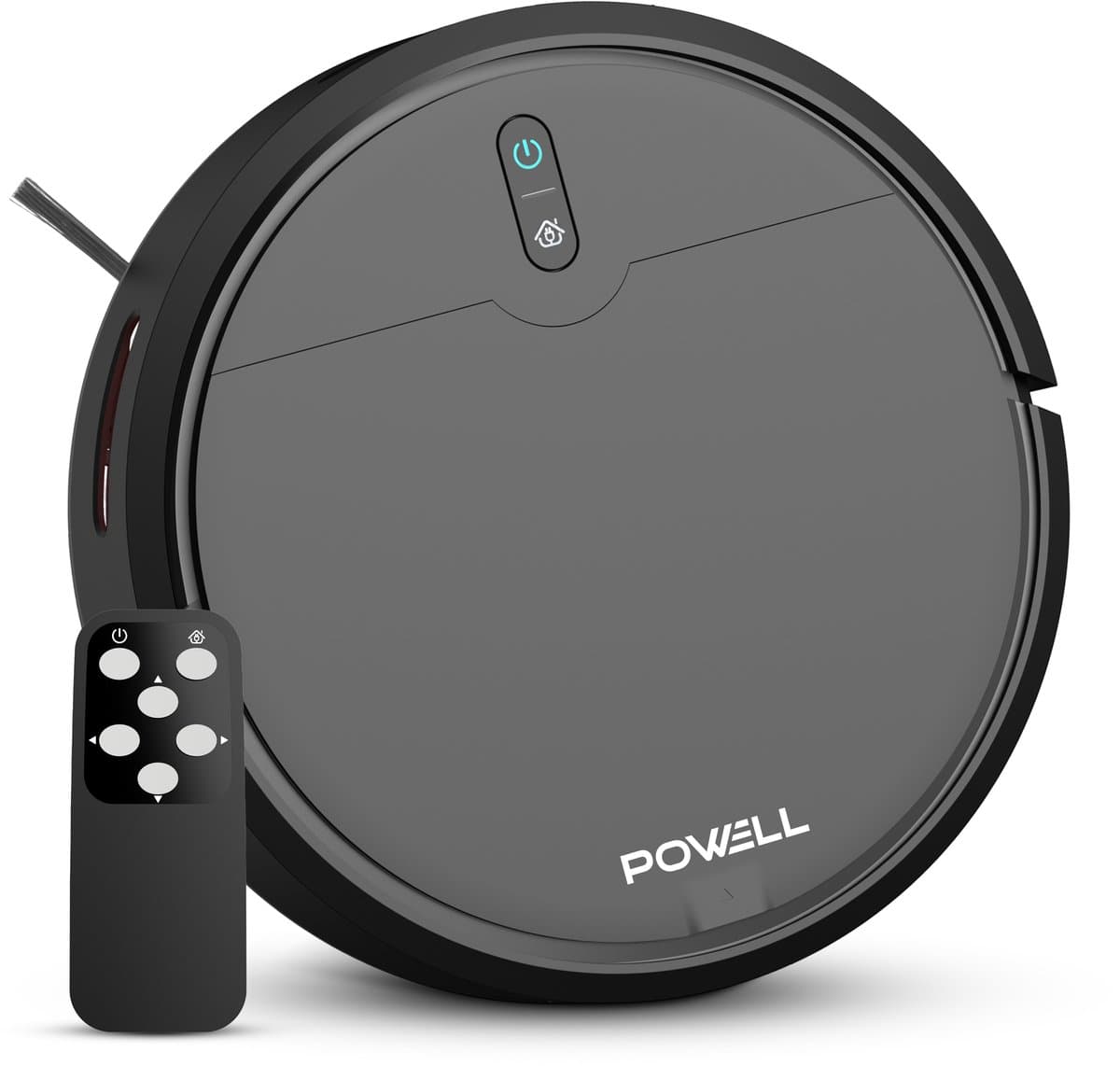 Powell Robotstofzuiger - Robotstofzuiger met Dweilfunctie - Robotstofzuiger met Laadstation - Robot Stofzuiger - Dweilrobot - Zwart — afbeelding 1