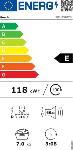 Bosch WTH83207NL Serie 4 - Wasdroger - Warmtepompdroger - 7 kg — thumbnail 2