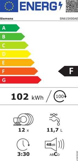 Siemens iQ100 SN615X00AE - Inbouw vaatwasser — thumbnail 3