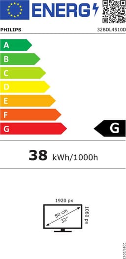Philips 32BDL4510D/00 beeldkrant Digitale signage flatscreen 81,3 cm (32") IPS 400 cd/m² Full HD Zwart — thumbnail 3