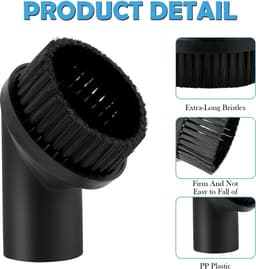 Stofzuiger Borstel - 2 stuks - Meubelborstel - Ronde kwast - 35 mm Diameter - Geschikt voor Philips, AEG, Bosch, Siemens, Miele, Panasonic, Rowenta - Universele Borstel Accessoires Stofzuiger - Voor de Meeste Stofzuigers — thumbnail 5