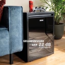 Mini Koelkast Vrijstaand 35 Liter – Tafelmodel Fridge met Instelbare Temperatuur – Minibar met Verstelbare Deurrichting – Zwart - BREND BR-2226 — thumbnail 4