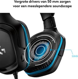 Logitech G432 - Bedrade Gaming Headset - Multiplatform - Blauw — thumbnail 6