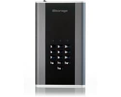 iStorage diskAshur DT2 - externe harde schijf - 1 TB - Cijfercode - Zwart - Grafiet