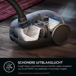 AEG AB61C1OG Clean 6000 - Stofzuiger met zak - Ocean Green - Hepa filtratie - Vacuum cleaner - Alle vloertypen - 650 watt - Lang snoer 12m bereik - 2 extra accessoires - Compact design — thumbnail 6