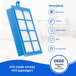 DEGG® - Hepa H13 Filter - Geschikt voor Philips, AEG en Electrolux - Stofzuiger Onderdelen - Vervangt FC8031 - H13 (voorheen H12) - Standaard Filter geschikt voor Philips, AEG en Electrolux - Premium Kwaliteit - 2 STUK(S) — thumbnail 8