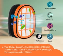 Replacements® Onderdelen geschikt voor Philips Speedpro Max - Aqua - FC5005/01, CP0663/01 Aqua 7000 Serie - 3-delig — thumbnail 9