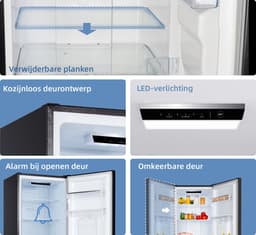 CHiQ CBM250NEBD - Koel-Vriescombinatie - 250L - No Frost - Waterdispenser - Inverter Compressor - Supervriezen - 39dB - 12 jaar garantie op compressor - Energieklasse D — thumbnail 11