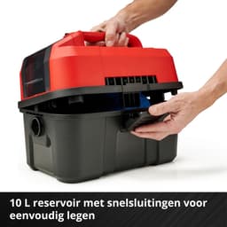 Einhell Accu Nat-/Droogzuiger TE-VC 18/10 Li Solo - Power X-Change - 18 V/Li-Ion - 10 L - 90 mbar - Slanglengte/-diameter: 2.0 m/36 mm - 72 dB - Blaasfunctie - Incl. 6-delige Accessoireset - Excl. accu en lader — thumbnail 10