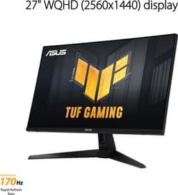 ASUS TUF Gaming VG27AQA1A - QHD Gaming Monitor - 144hz (170Hz overklokbaar) - 27 inch — thumbnail 6