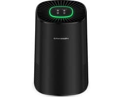 Erikssøn Luchtreiniger Elite - Zwart - 240 m3/u - Vermindert Stof En Pollen - Hepa 14 Filter - Instelbare Ionisator - Air Purifier - Extra stil in slaapmode - Clean Air