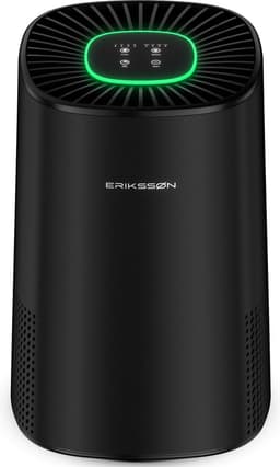 Erikssøn Luchtreiniger Elite - Zwart - 240 m3/u - Vermindert Stof En Pollen - Hepa 14 Filter - Instelbare Ionisator - Air Purifier - Extra stil in slaapmode - Clean Air — thumbnail 1