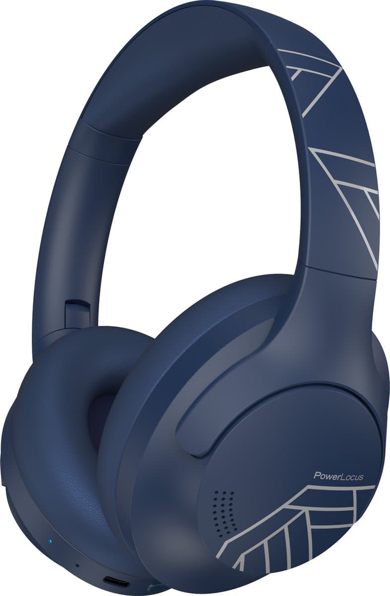 PowerLocus P3 - Bluetooth Koptelefoon – Draadloos – Over-ear – incl. Premium Case – 50 uur batterijduur – Microfoon – Blauw — afbeelding 1