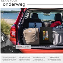 tectake® Mini-Autokoelkast - Draagbare minibar 14L - 2-in-1-functie: koelen en verwarmen - 5 tm 65 °C - Mini Koelkast - Elektrische Koelbox - 12v + 220/240v Aansluiting - Draagbare Campingkoelkast — thumbnail 8