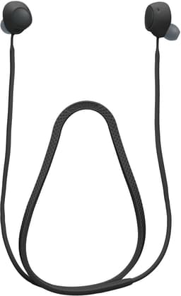 kwmobile Strap Compatible with Sony WF-C700N - Silicone Cord Holder for Wireless Earphones - Black — thumbnail 2