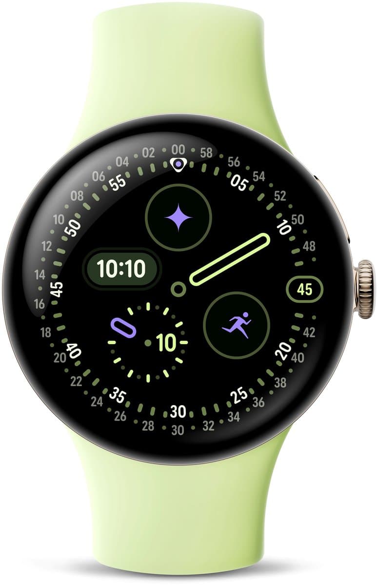 Google Pixel Watch 4 - Smartwatch - 41mm - WiFi - Goudkleurig/Lemongrass — afbeelding 1