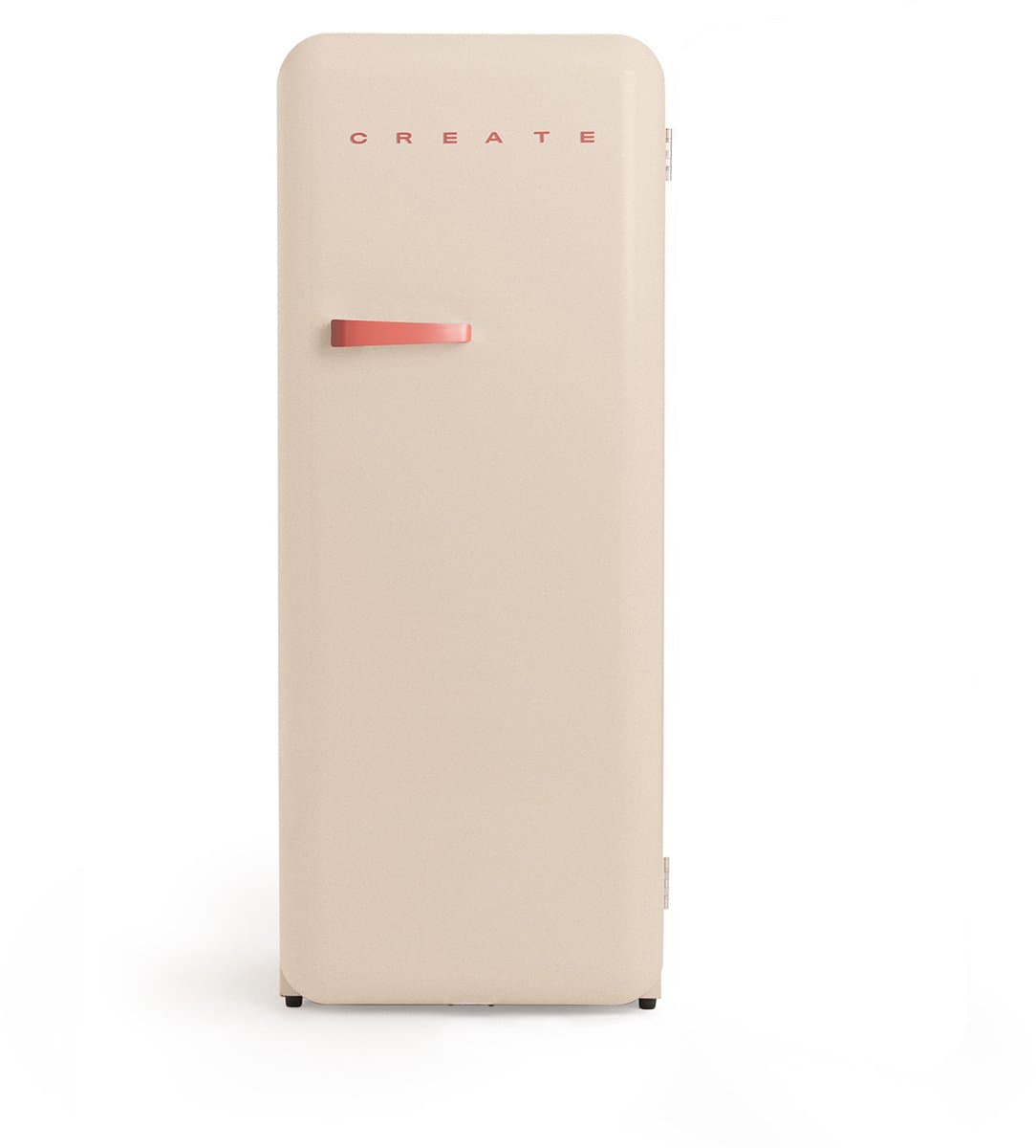 CREATE - Koelkast in retrostijl - Zand - Handvat Terracotta - FRIDGE RETRO 281L — afbeelding 1