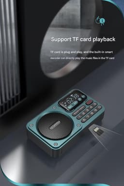 Crrynuo - F22 Bluetooth-Luidspreker - FM-Radio - Draagbaar - Blauw - Multifunctionele Kaart - USB - Externe Opname​ — thumbnail 6