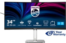 Philips 6000 series 34B2U6603CH - Curved Ultrawide Monitor - Webcam - Thunderbolt 4 - USB-C 100w - Smart KVM - 34 inch — thumbnail 9