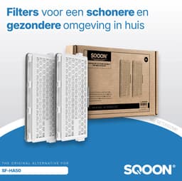 SQOON® HEPA Filterset o.a. geschikt voor Miele Air Clean - Complete C2 en C3 & Compact C1 en C2 stofzuigers - 2 STUKS - Gelijk aan model: SF-HA 50 — thumbnail 6