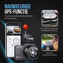 AZDome M63 Pro 1CH dashcam - 2023 model - Ultra 4K resolutie - Wifi - Gps - Parkeerstand - 64gb Micro SD - 3.0 inch Lcd - dashcam voor auto — thumbnail 5