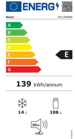 Bosch KTL15NWEB - Serie 2 - Tafelmodel koelkast - superKoelen - Multi Box - Wit - Energielabel E — thumbnail 9