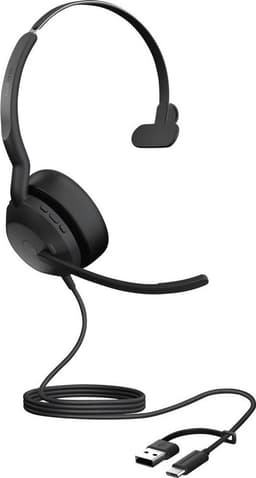 Jabra Evolve2 50 Headset Bedraad Hoofdband Kantoor/callcenter USB Type-C Zwart — thumbnail 6