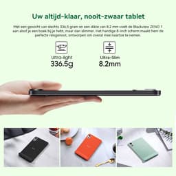 Blackview ZENO 1 Tablet - 8 inch Android 15 Tablet - 12 GB RAM+64 GB ROM(2TB TF) - T615 8-Kern KI-Chip - 4G LTE+WiFi 5G - 6000mAh - Face ID - Widevine L1 - BT5.2 - Groen — thumbnail 12