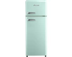 Helvetia Retro Koelvriescombinatie HRDPER206EMG1 - Muntgroen - 144 cm Hoog - 4ster Vriezer - Vintage - 206 Liter