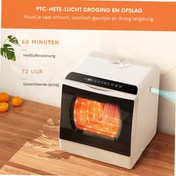 ZRSS® Mini vaatwasser - Kleine afwasmachine - 5 programma's — thumbnail 6
