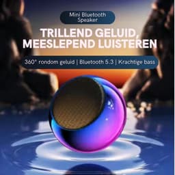 M3 Bluetooth Mini Speaker – Draagbare Blue Tooth 5.0 draadloos luidspreker – stereo – Handsfree microfoon- Paars/Blauw — thumbnail 4