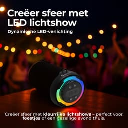 Denver Bluetooth Speaker Draadloos - Lichteffecten - Muziek Box - AUX - TWS Pairing - BTG213 — thumbnail 3