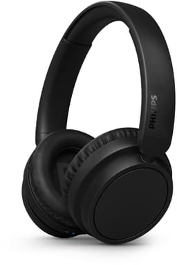 PHILIPS TAH5209BK lichtgewicht On Ear draadloze Bluetooth Headphones met Passive Noise Isolation - 65 uur afspeeltijd, natuurlijk geluid, heldere gesprekken, dynamische bass, 2 uur USB-laden - Zwart — thumbnail 1