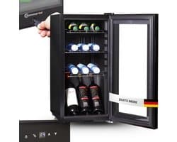 Sommertal Koelkast – Stille Drankkoelkast met LED Touchscreen en Slot – Mini Koelkast – 48L – Zwart