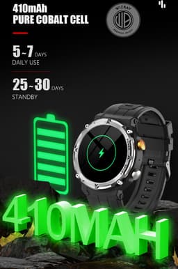WizBay Premium Select® Smartwatch 1.39 inch - Bluetooth Bellen - Hartslag en Zuurstofmeting - Slaapmonitor - Sportmodi - AI Voice - IP67 - Mat Grijze RVS Kast - Zwarte TPU Band — thumbnail 9